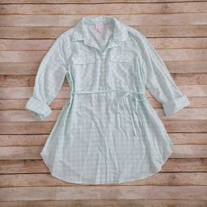 Buffalo Plaid Collar Maternity Shirt